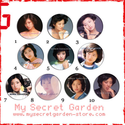 Momoe Yamaguchi 山口 百恵 Pinback Button Badge Set ( or Hair Ties / 4.4 cm Badge / Magnet / Keychain Set )